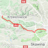 Mapa Rajd rowerowy Kraków - Trzebinia